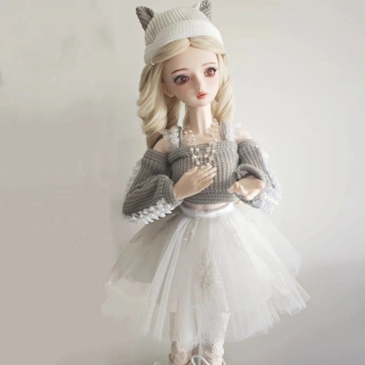 1/3 Scale 60cm BJD Doll Pink Sweet Daily Casua DIY Parts 36 Movable Joints Custom Hand-Painted Makeup Handmade Collectible Dolls