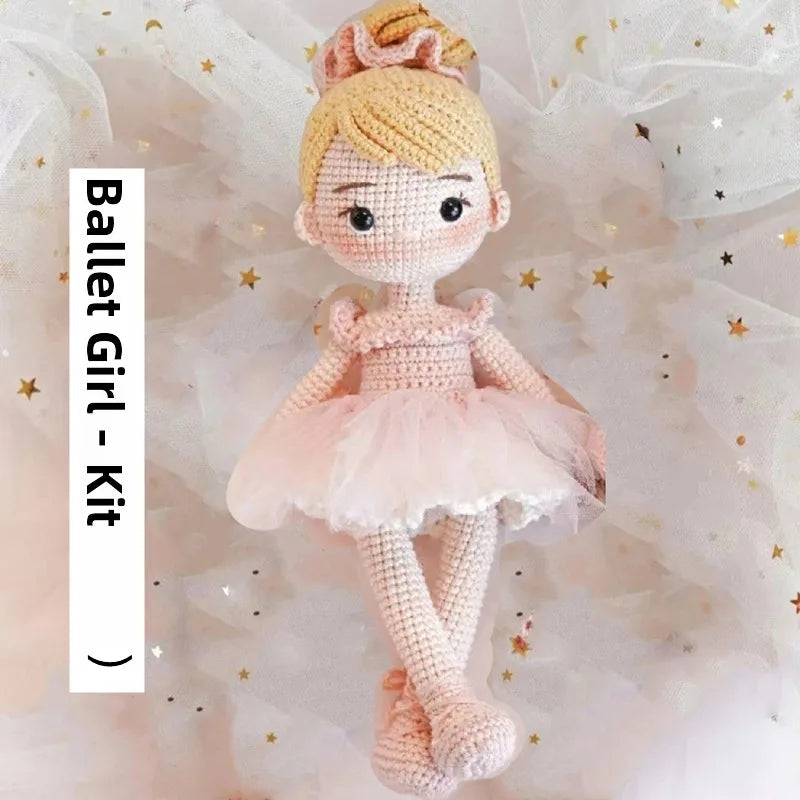 Adorable Unicorn Girl DIY Crochet Kit Katie Doll Material Bundle Magic Yarn Ball Cute Decoration Handcrafted Cotton Wool