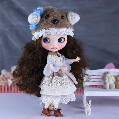 ICY DBS Blyth 1/6 Doll Hand Painted Set Morning Dew Tears Frosted Face Doll Set SD