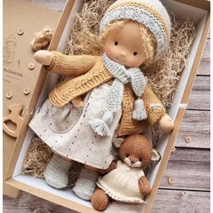 Soft Plush Toys Waldorf Handmade Cute Cotton Stuffed Plush Doll Packaging Dolls Fabricchanging Box Best Children Birthday Gifts