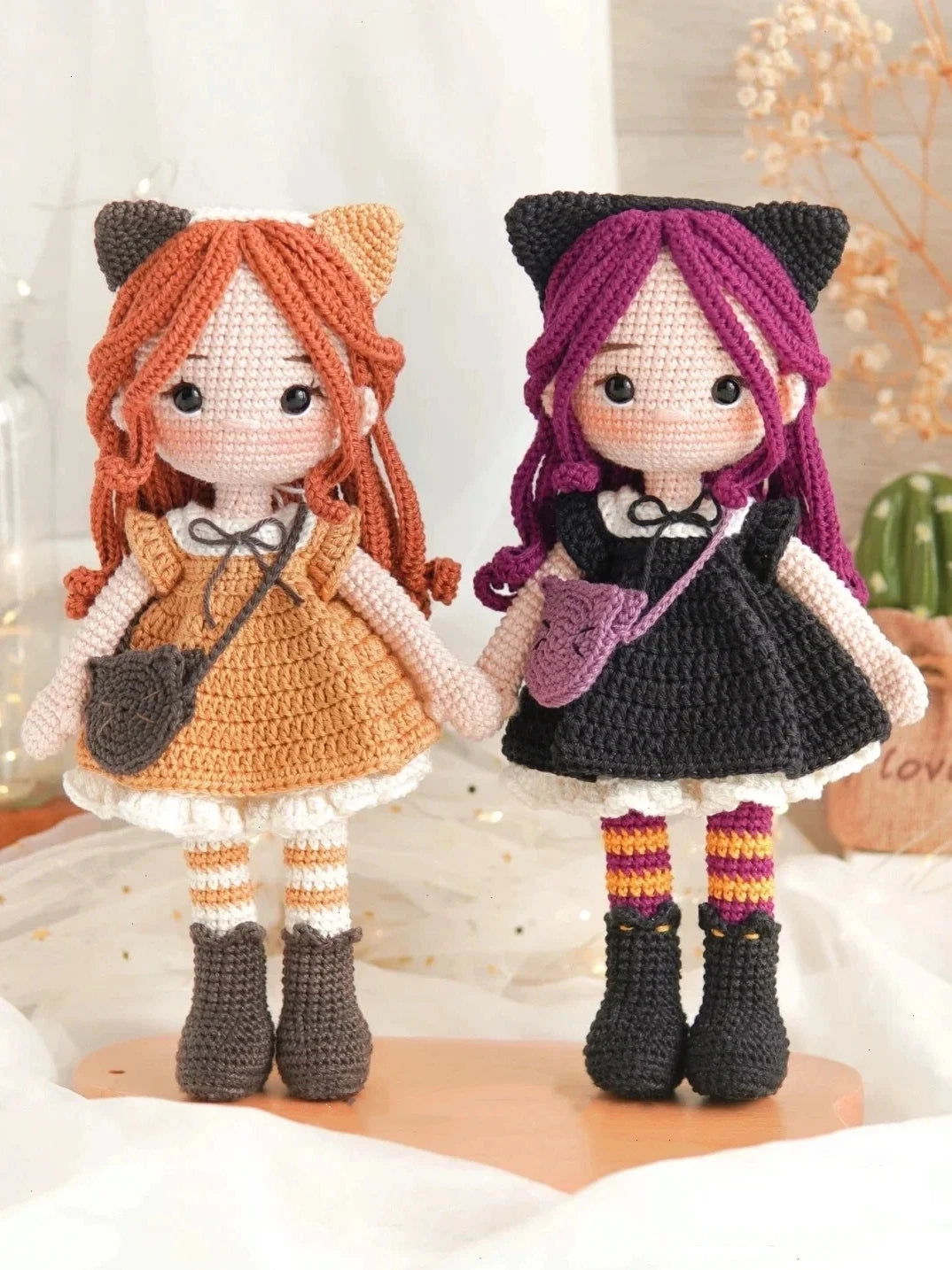 Adorable Unicorn Girl DIY Crochet Kit Katie Doll Material Bundle Magic Yarn Ball Cute Decoration Handcrafted Cotton Wool