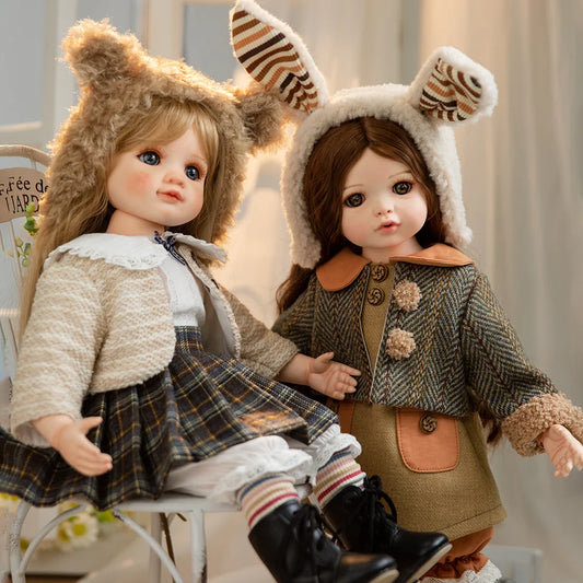 16 Inch Kawaii Porcelain Doll Nordic Style Set Doll Vintage Doll Handmade Ceramic Cloth Body Doll Room Decor Original Artworks