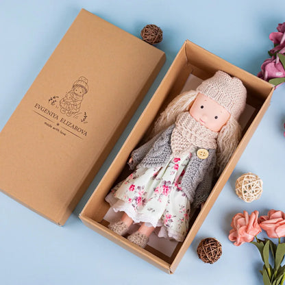 Artist Native Waldorf Doll Soft Stuffed Cartoon Plush Stuffed Doll Cute Kawaii Handmade Doll Toy Preschool Education