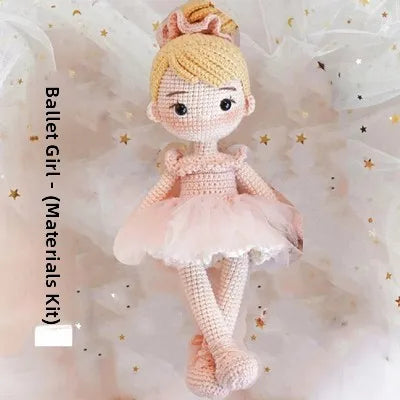 Adorable Unicorn Girl DIY Crochet Kit Katie Doll Material Bundle Magic Yarn Ball Cute Decoration Handcrafted Cotton Wool