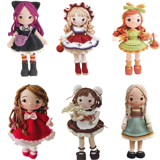 TPRPYN Gril Crochet Kit DIY Doll Crocheting kits amigurumi Knitting kits Craft Toy handmake kits With Yarn Accessories Pattern