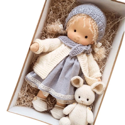 Mini Christmas Thumb Dolls Cute Handmade Dolls Unique Gift Sleeping Cuddle Buddy Doll Toy for Kids Children Lovely Birthday Gift