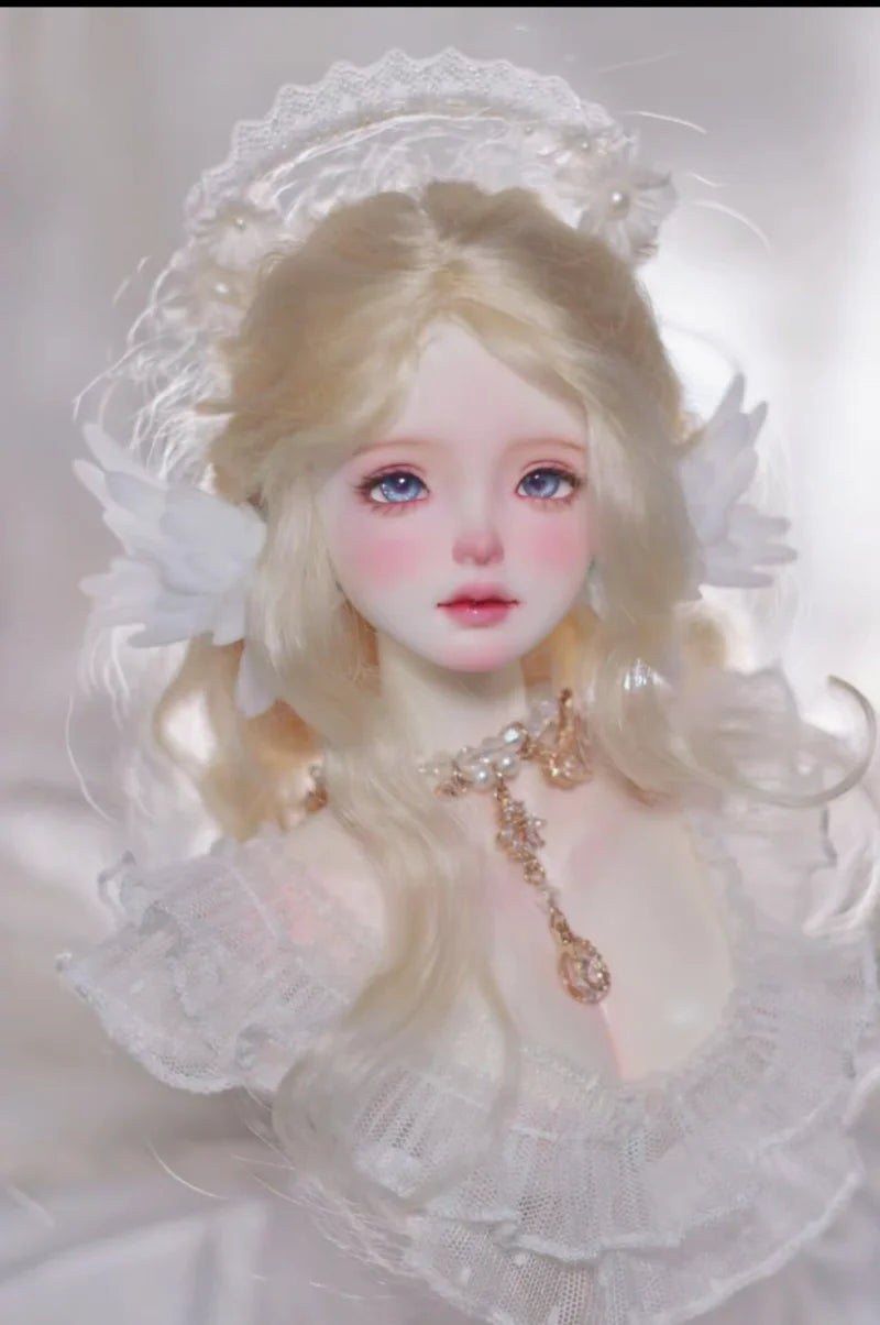 Handmade 1/3-1/6 Mohair Doll Wigs Dollhouse Vintage Curly/Ombre Bangs/Semi-Updo Luxury Photoshoot Ready BJD Accessories