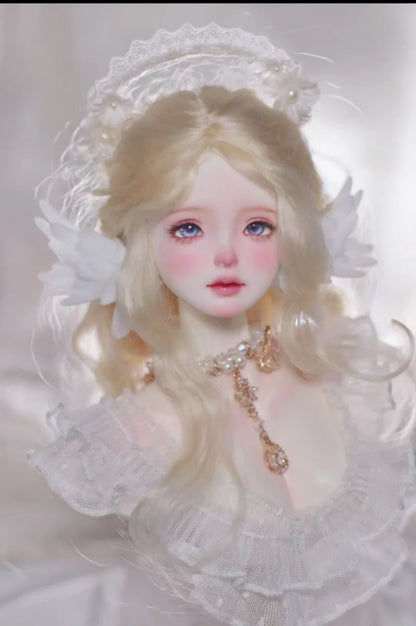Handmade 1/3-1/6 Mohair Doll Wigs Dollhouse Vintage Curly/Ombre Bangs/Semi-Updo Luxury Photoshoot Ready BJD Accessories