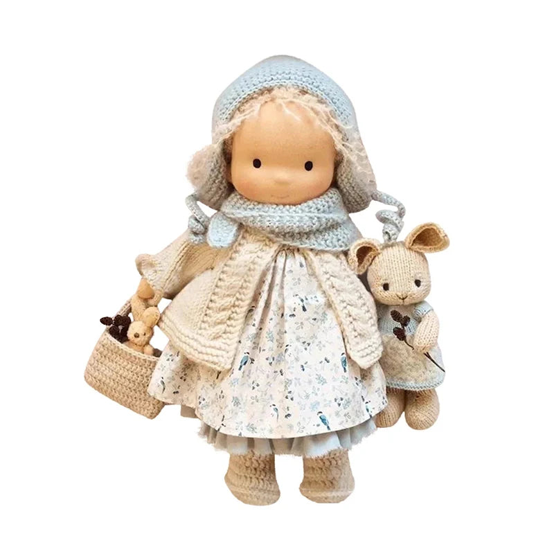 Waldorf Doll Handmade Mini Dress Up Dolls Mini Cute Native Enamel Doll Kawaii Soft Stuffed Plush Toys Girl Kids Birthday Gift