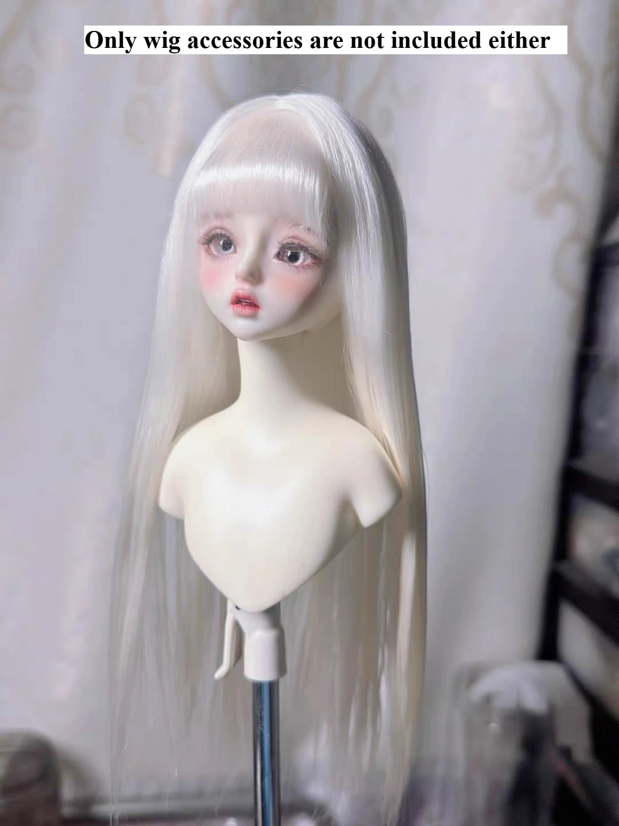 Handmade 1/3-1/6 Mohair Doll Wigs Dollhouse Vintage Curly/Ombre Bangs/Semi-Updo Luxury Photoshoot Ready BJD Accessories