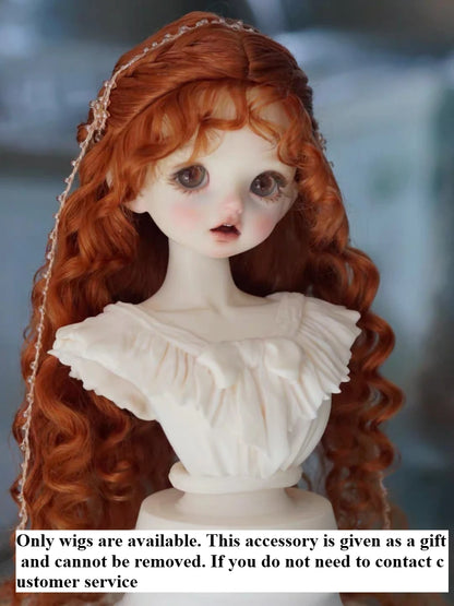 Handmade 1/3-1/6 Mohair Doll Wigs Dollhouse Vintage Curly/Ombre Bangs/Semi-Updo Luxury Photoshoot Ready BJD Accessories