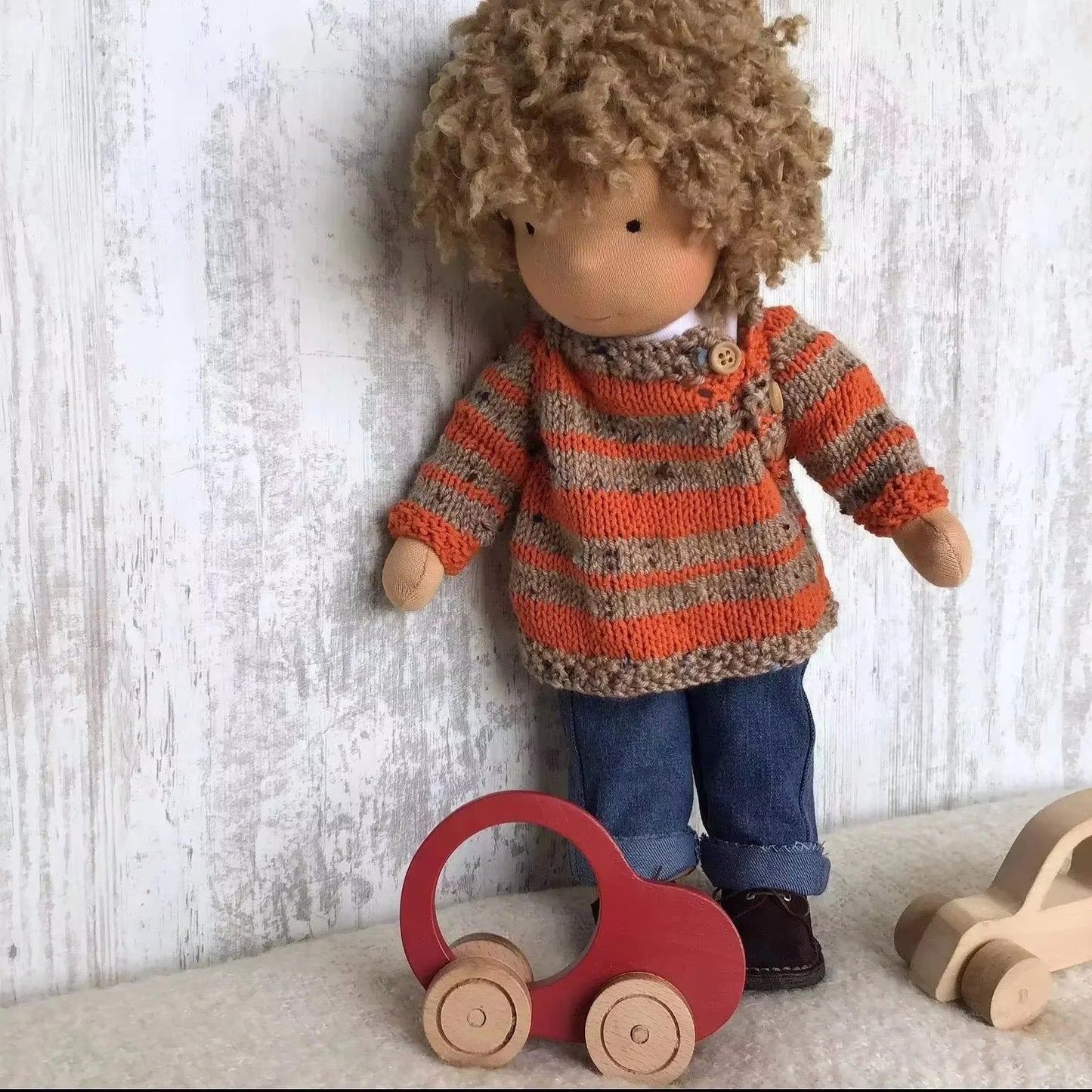 New Waldorf Dolls And Clothes Handmade Cute Mini Gifts For Boys Knitted Sweaters Interchangeable Clothes Toys Birthday Gifts