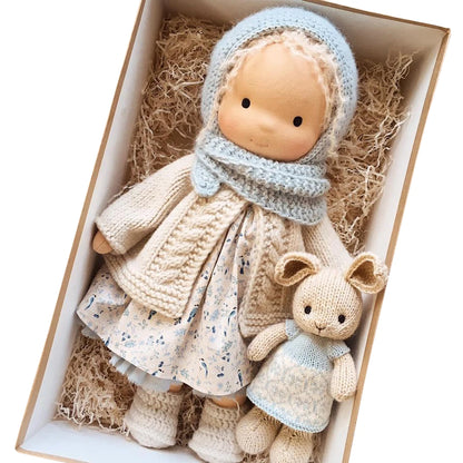 Mini Christmas Thumb Dolls Cute Handmade Dolls Unique Gift Sleeping Cuddle Buddy Doll Toy for Kids Children Lovely Birthday Gift