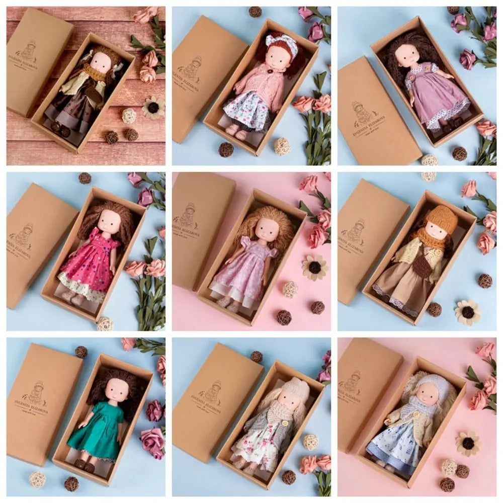 Artist Native Waldorf Doll Soft Stuffed Cartoon Plush Stuffed Doll Cute Kawaii Handmade Doll Toy Preschool Education