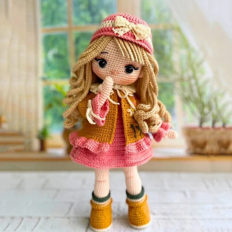 Handmade Knitting Doll Crochet Elodie dolls Crochet Dolls For Home Accessories Craft Toy Ornaments Finished Dolls