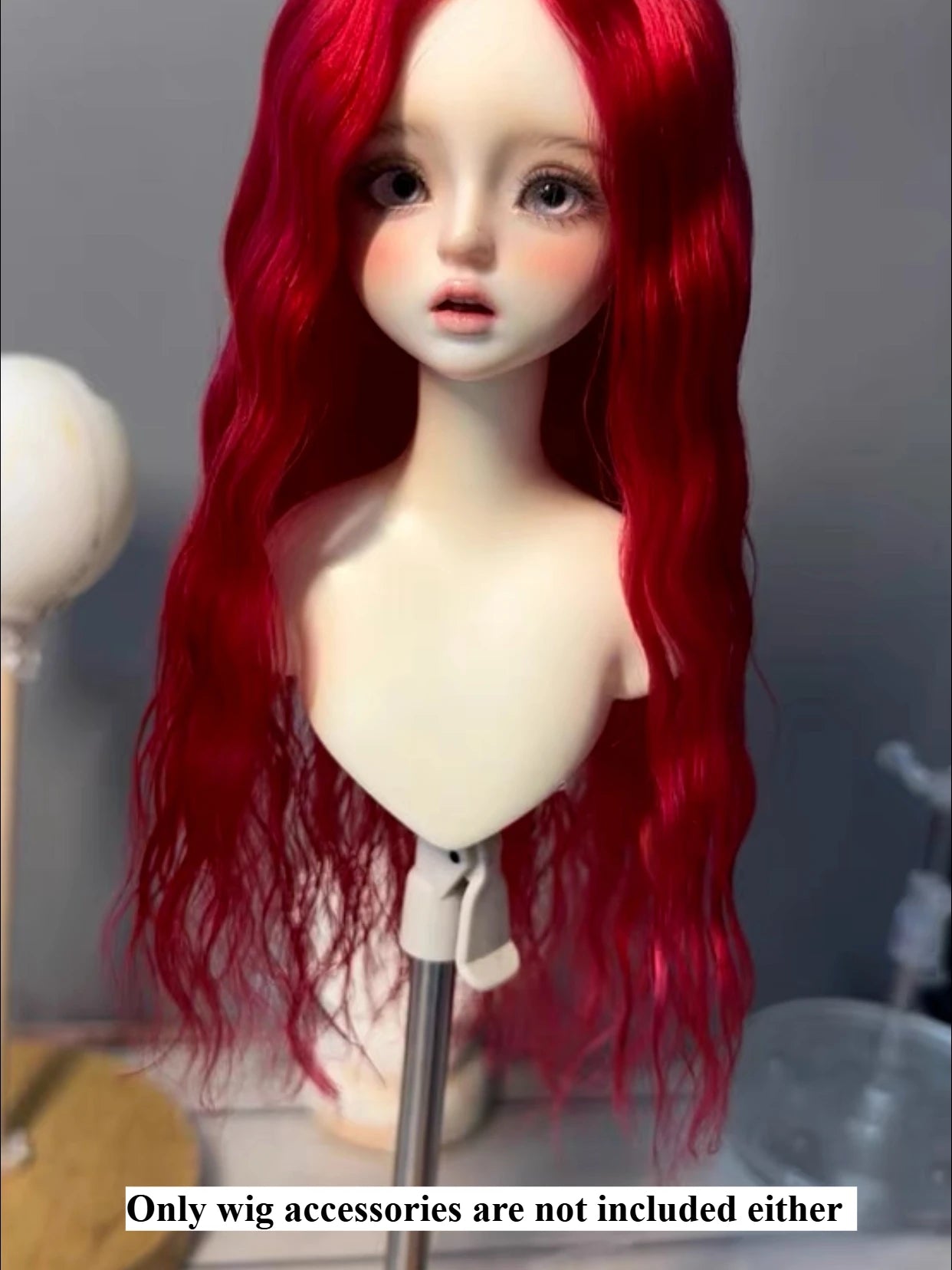 Handmade 1/3-1/6 Mohair Doll Wigs Dollhouse Vintage Curly/Ombre Bangs/Semi-Updo Luxury Photoshoot Ready BJD Accessories