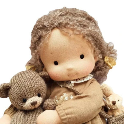 Waldorf Doll Handmade Mini Dress Up Dolls Mini Cute Native Enamel Doll Kawaii Soft Stuffed Plush Toys Girl Kids Birthday Gift