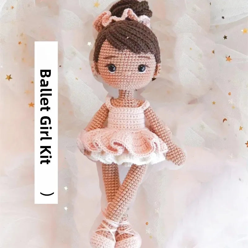 Adorable Unicorn Girl DIY Crochet Kit Katie Doll Material Bundle Magic Yarn Ball Cute Decoration Handcrafted Cotton Wool