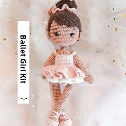 Adorable Unicorn Girl DIY Crochet Kit Katie Doll Material Bundle Magic Yarn Ball Cute Decoration Handcrafted Cotton Wool