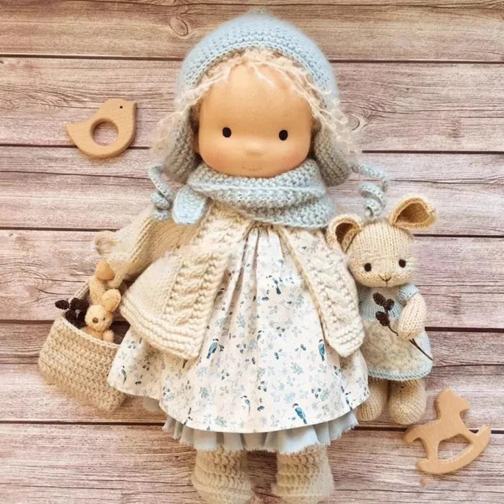 Mini Christmas Thumb Dolls Cute Handmade Dolls Unique Gift Sleeping Cuddle Buddy Doll Toy for Kids Children Lovely Birthday Gift