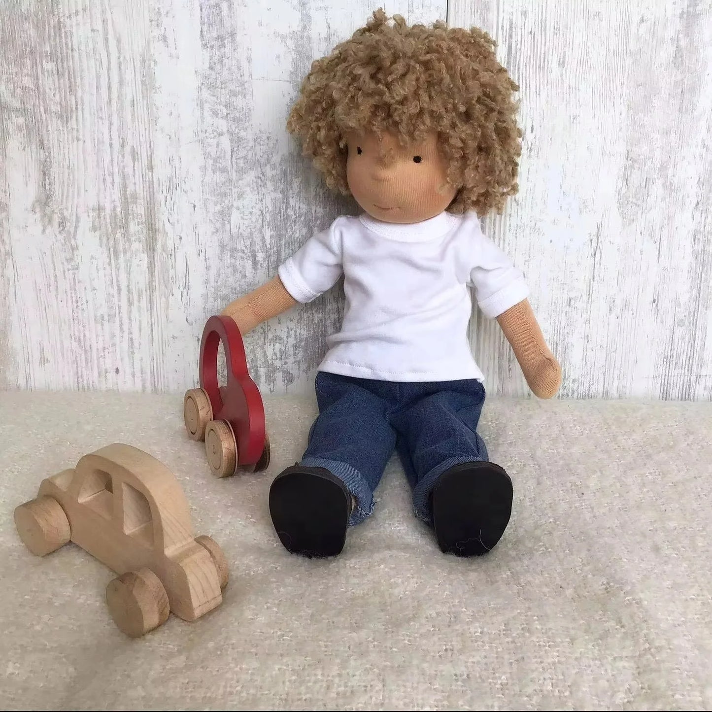 New Waldorf Dolls And Clothes Handmade Cute Mini Gifts For Boys Knitted Sweaters Interchangeable Clothes Toys Birthday Gifts