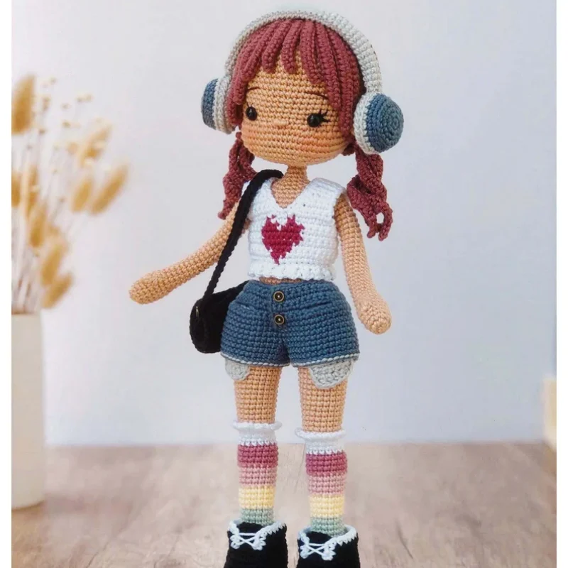Crochet Girls Amigurumi Crochet Doll Hook Material Set Knitting Yarn For Home Accessories Pattern Craft Art Handmade Ornaments