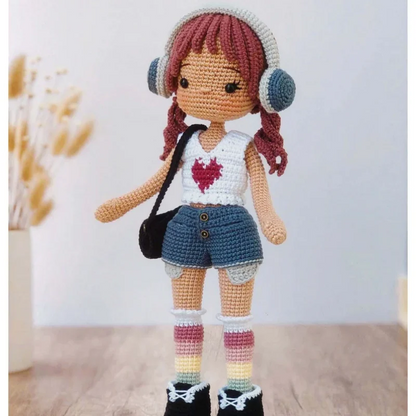 Crochet Girls Amigurumi Crochet Doll Hook Material Set Knitting Yarn For Home Accessories Pattern Craft Art Handmade Ornaments