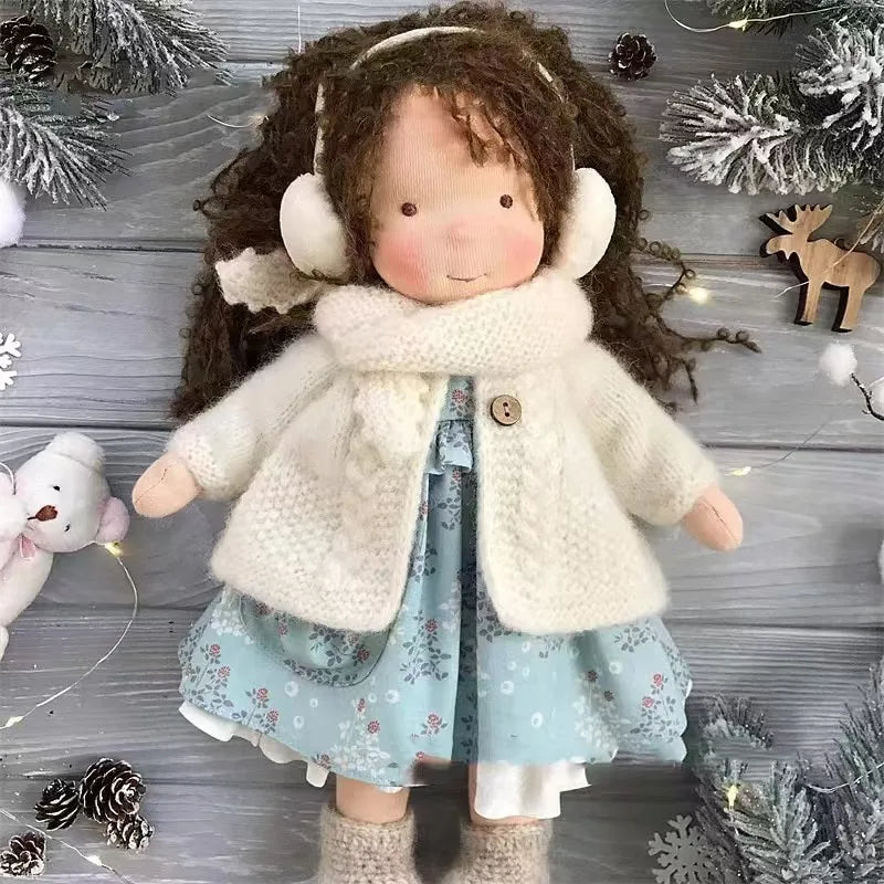 Cute Cotton Doll Bodied Waldorf Doll Artist Handmade Mini Dress Up Doll Diy Gift Box Packaging For Children Christmas Gifts