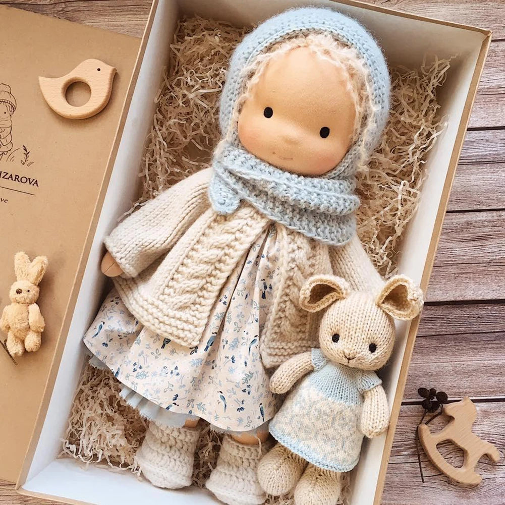 Mini Christmas Thumb Dolls Cute Handmade Dolls Unique Gift Sleeping Cuddle Buddy Doll Toy for Kids Children Lovely Birthday Gift