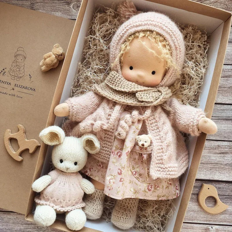 30cm New Waldorf Handmade Cotton Stuffed Plush Doll Cute Anime Collection Model Room Decoration Festival Gift Children Toys