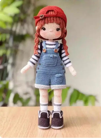 Crochet Kit Gril DIY Doll Crocheting Kits Amigurumi Knitting Kits Craft Toy Handmake Kits with Yarn Accessories Pattern