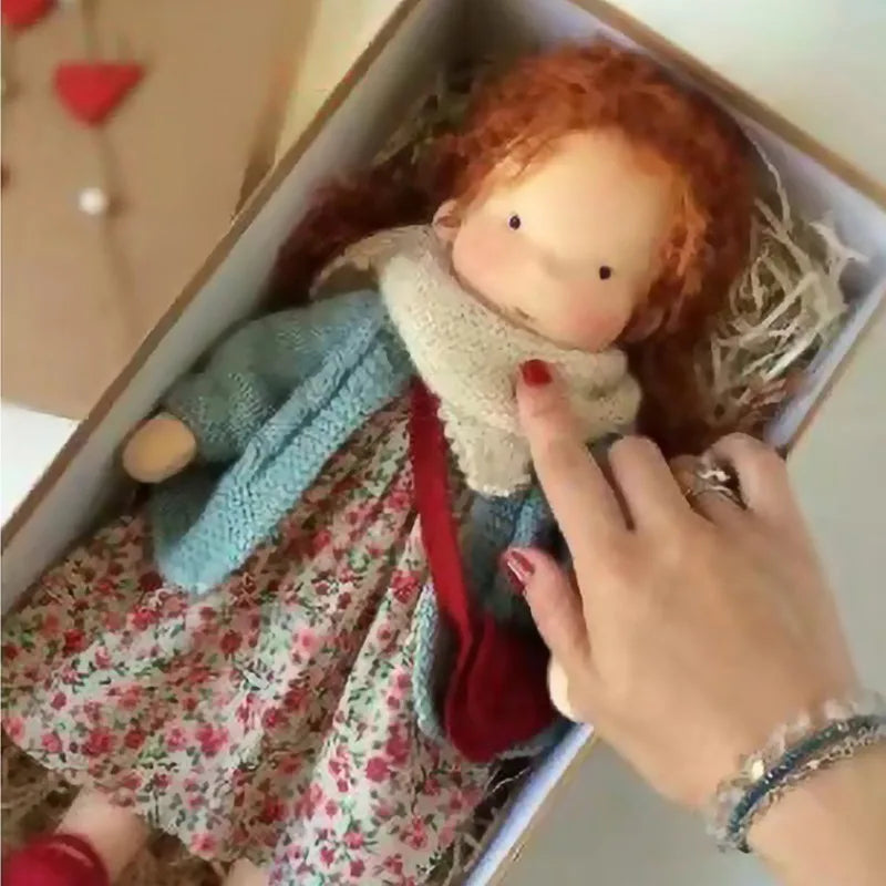Cute Cotton Doll Bodied Waldorf Doll Artist Handmade Mini Dress Up Doll Diy Gift Box Packaging For Children Christmas Gifts