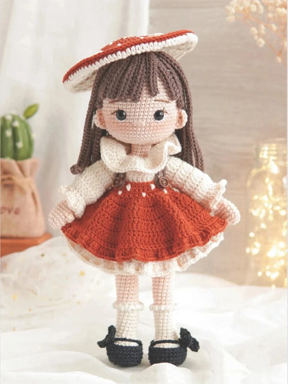 Adorable Unicorn Girl DIY Crochet Kit Katie Doll Material Bundle Magic Yarn Ball Cute Decoration Handcrafted Cotton Wool