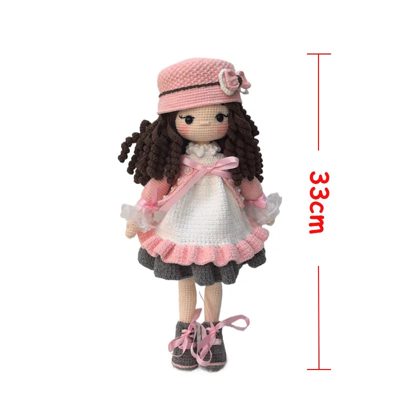 Handmade Knitting Doll Crochet Rosalin Doll Crochet Dolls For Home Accessories Craft Toy Ornaments Birthday Gift