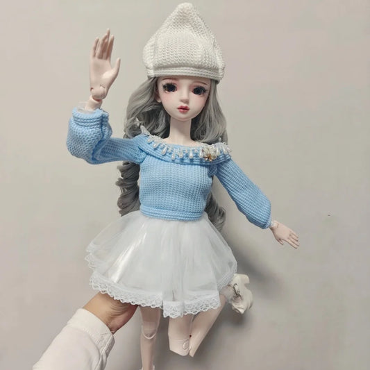 1/3 Scale 60cm BJD Doll Pink Sweet Daily Casua DIY Parts 36 Movable Joints Custom Hand-Painted Makeup Handmade Collectible Dolls