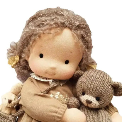 Waldorf Doll Handmade Mini Dress Up Dolls Mini Cute Native Enamel Doll Kawaii Soft Stuffed Plush Toys Girl Kids Birthday Gift