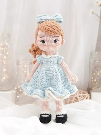 Adorable Unicorn Girl DIY Crochet Kit Katie Doll Material Bundle Magic Yarn Ball Cute Decoration Handcrafted Cotton Wool
