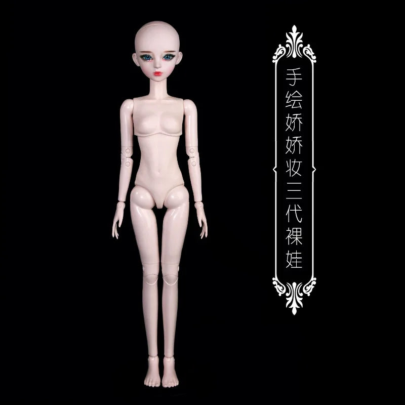 1/3 Scale 60cm BJD Doll Pink Sweet Daily Casua DIY Parts 36 Movable Joints Custom Hand-Painted Makeup Handmade Collectible Dolls