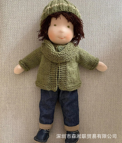 New Waldorf Dolls And Clothes Handmade Exquisite Birthday Gif Boys Knitted Sweaters Interchangeable Clothes Toys Cute Mini Gifts