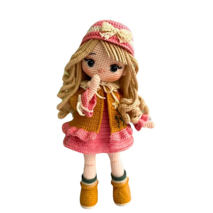 Handmade Knitting Doll Crochet Elodie dolls Crochet Dolls For Home Accessories Craft Toy Ornaments Finished Dolls