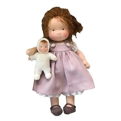 Waldorf Doll Handmade Mini Dress Up Dolls Mini Cute Native Enamel Doll Kawaii Soft Stuffed Plush Toys Girl Kids Birthday Gift