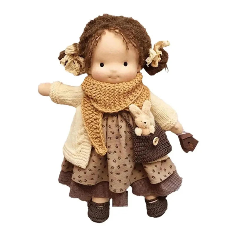 MY 1pc Mini Cute Enamel Doll Waldorf Doll Handmade Mini Dress Up Dolls Kawaii Soft Stuffed Plush Toys Girl Kids Birthday Gift