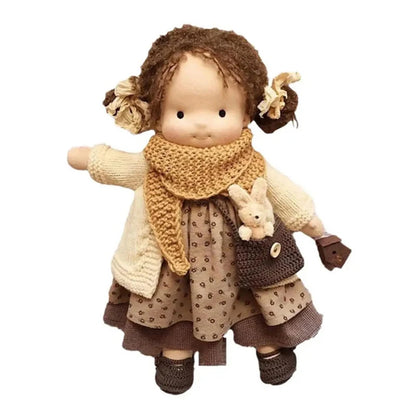 MY 1pc Mini Cute Enamel Doll Waldorf Doll Handmade Mini Dress Up Dolls Kawaii Soft Stuffed Plush Toys Girl Kids Birthday Gift