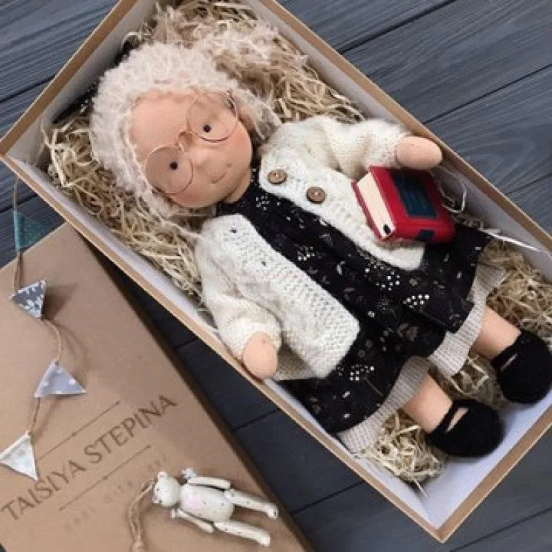 Soft Plush Toys Waldorf Handmade Stuffed Plush Doll Cute Cotton Fabricchanging Box Packaging Dolls Best Children Birthday Gifts