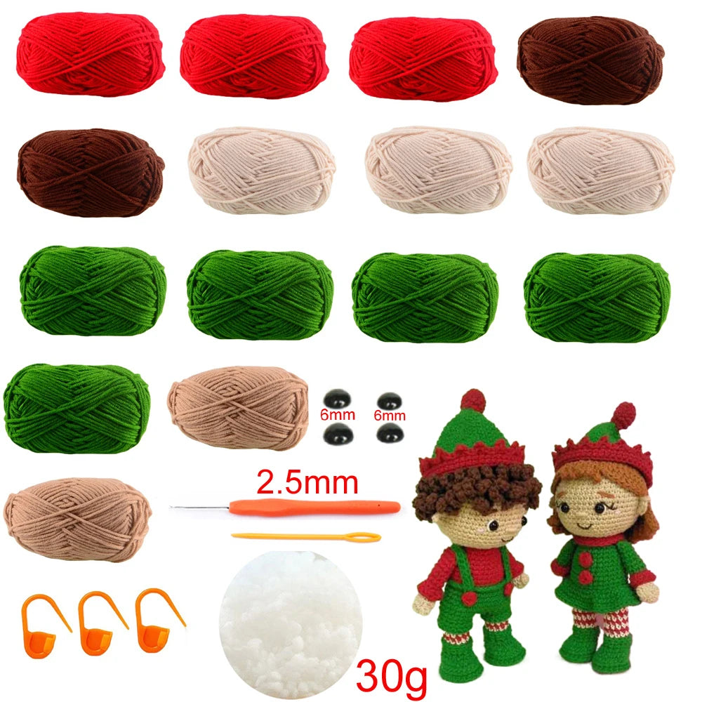 TPRPYN Gril Crochet Kit DIY Doll Crocheting kits amigurumi Knitting kits Craft Toy handmake kits With Yarn Accessories Pattern