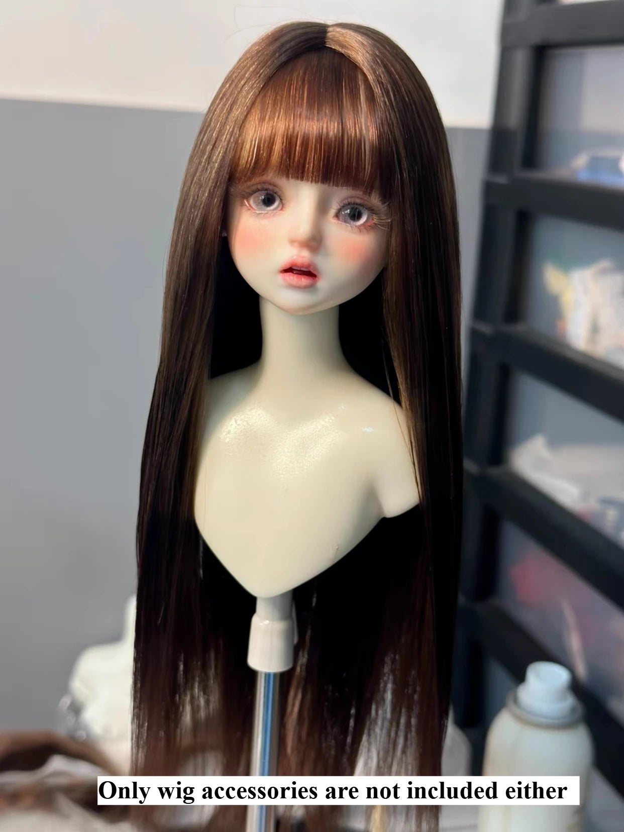 Handmade 1/3-1/6 Mohair Doll Wigs Dollhouse Vintage Curly/Ombre Bangs/Semi-Updo Luxury Photoshoot Ready BJD Accessories