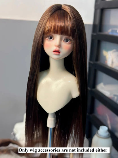 Handmade 1/3-1/6 Mohair Doll Wigs Dollhouse Vintage Curly/Ombre Bangs/Semi-Updo Luxury Photoshoot Ready BJD Accessories