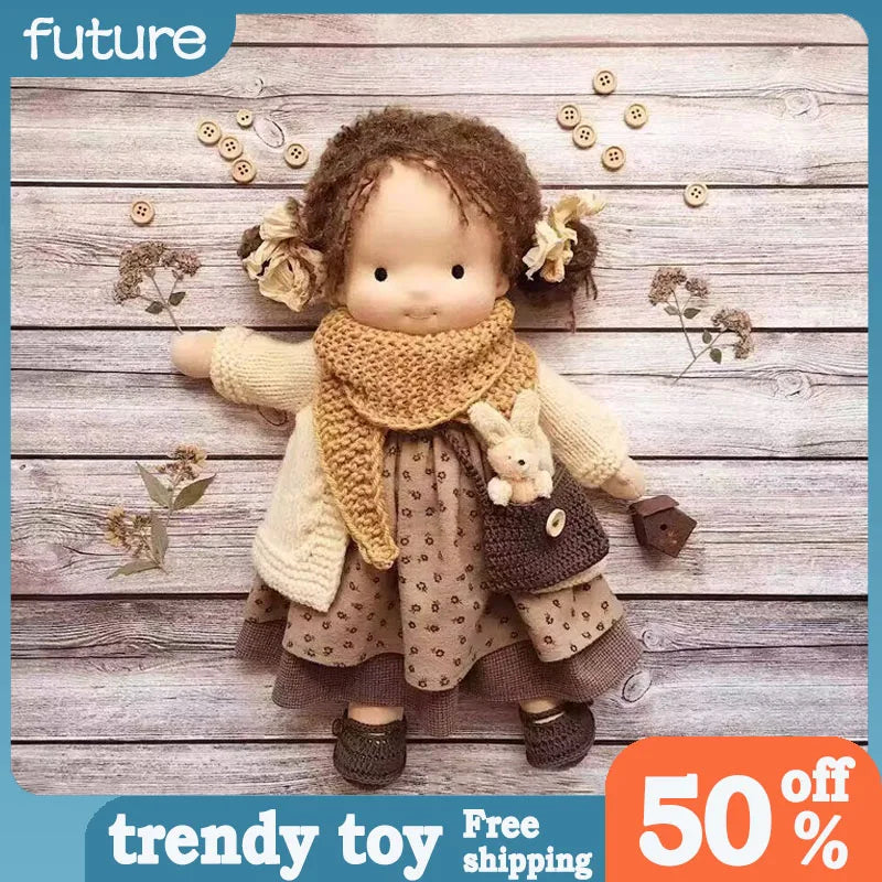 30cm New Waldorf Handmade Cotton Stuffed Plush Doll Cute Anime Collection Model Room Decoration Festival Gift Children Toys