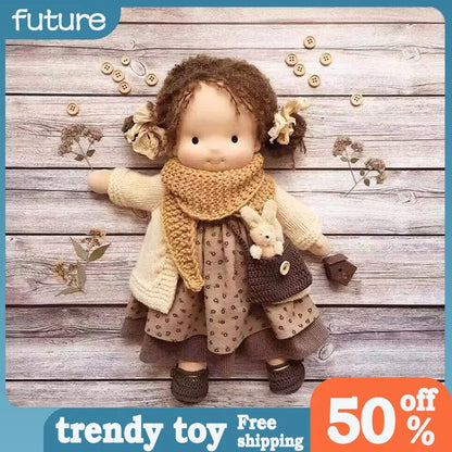 30cm New Waldorf Handmade Cotton Stuffed Plush Doll Cute Anime Collection Model Room Decoration Festival Gift Children Toys