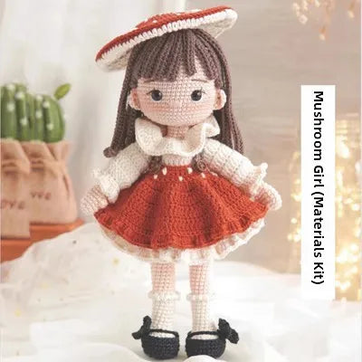 Adorable Unicorn Girl DIY Crochet Kit Katie Doll Material Bundle Magic Yarn Ball Cute Decoration Handcrafted Cotton Wool